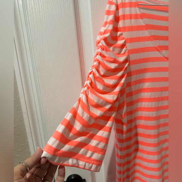 Lilly Pulitzer Neon Orange and White Striped Kaley Dress - Picture 4 of 9